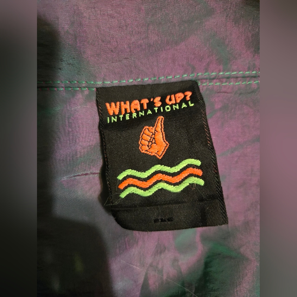 Vintage 90s Surf Style Irridescent Windbreaker Pullover - Picture 3 of 4